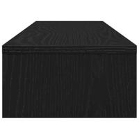 Monitorstandaard 100x24x13 cm spaanplaat zwart eikenkleurig - thumbnail