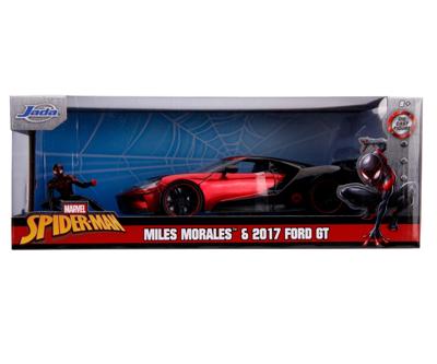 Jada Toys Jada marvel miles morales spiderman met 2017 ford gt auto 1:24