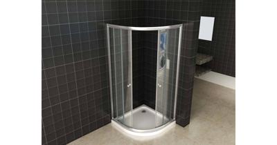 Saqu Jogay douchecabine kwartrond 90x90x190cm helder glas/aluminium