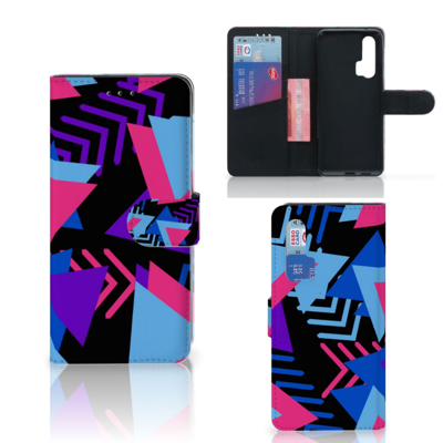 Honor 20 Pro | Book Case | Funky Triangle | Portemonnee hoesje Honor 20 Pro | Book Case | Funky Triangle | Portemonnee hoesje