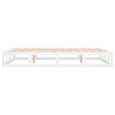 Bedframe massief hout wit 160x200 cm - thumbnail