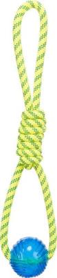 Trixie aquatoy touw trekspeeltje drijvend polyester geel / groen Trixie aquatoy touw trekspeeltje drijvend polyester geel / groen