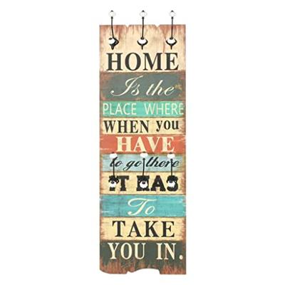 VidaXL Wandkapstok met 6 haken home is 120x40 cm
