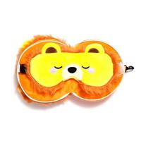 Relaxeazzz Pluche Leeuw Rond Reiskussen & Slaapmasker - thumbnail