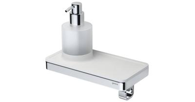 Planchet met Zeepdispenser en Handdoekhaak Geesa Frame Wit Chroom Geesa Planchet met Zeepdispenser en Handdoekhaak Geesa Frame Wit Chroom Geesa