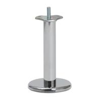 Stalen meubelpoot chroom rond ø 2,5 cm en hoogte 16 cm (M8) - thumbnail