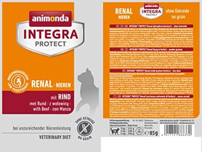 ANIMONDA Integra Protect Renal Nieren met rundvlees - natvoer voor katten - 85g