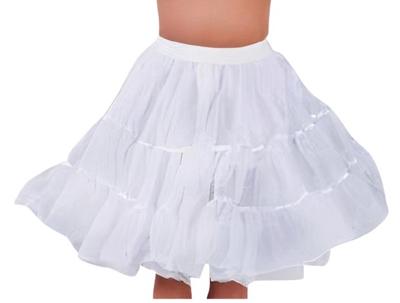 Petticoat kniehoogte wit met elastiek luxe