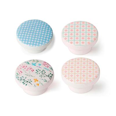 Deurknop Rei m3 Cirkelvormig beukenhout Illustratie 4 Stuks (Ø 40 x 22 mm)