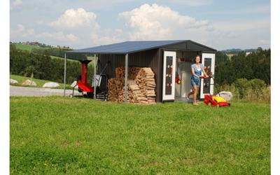 Biohort Europa 2 metalen berging 172x156x196 cm- Zadeldak- Metaal- Biohort - thumbnail