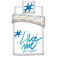 Carbotex dekbedovertrek Like Me 140 x 200 cm katoen wit - thumbnail