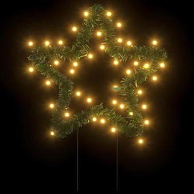 Kerstverlichting ster 3 st met grondpinnen 50 LED's 29 cm - thumbnail