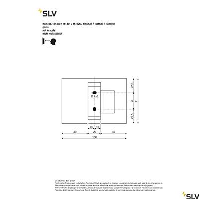 SLV 1000638 LED-wandlamp 12 W Messing - thumbnail