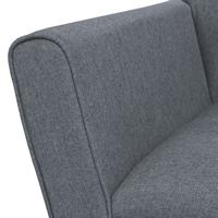 Fauteuil staal en stof lichtgrijs - thumbnail