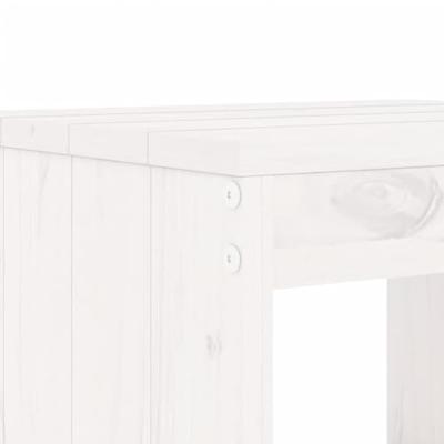 3-delige Bistroset massief grenenhout wit