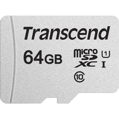 Transcend Premium 300S microSDXC-kaart 64 GB Class 10, UHS-I, UHS-Class 1 Incl. SD-adapter Transcend Premium 300S microSDXC-kaart 64 GB Class 10, UHS-I, UHS-Class 1 Incl. SD-adapter