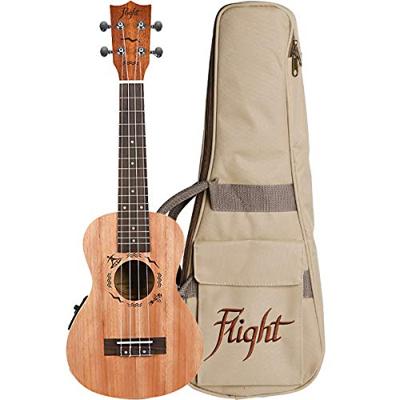 Flight Designer Series DUC523 elektrisch-akoestische concert ukelele met gigbag - thumbnail