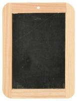 Krijtbordje met houten rand 14,5x19 cm - thumbnail