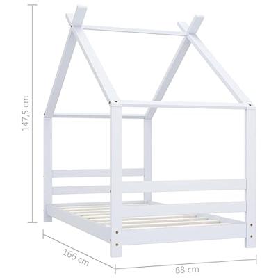 Kinderbedframe massief grenenhout wit 80x160 cm Kinderbedframe massief grenenhout wit 80x160 cm