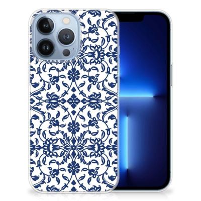 Apple iPhone 13 Pro | TPU Case | Flower Blue Apple iPhone 13 Pro | TPU Case | Flower Blue