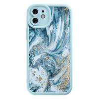 iPhone 12 blauwe case - Marble sea - thumbnail