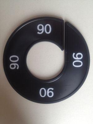 Maatring zwart/wit 90