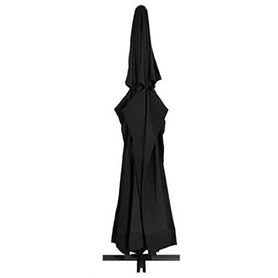 VidaXL Parasol met aluminium paal 600 cm zwart