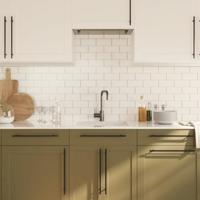 VidaXL Handvatten 10 st 320 mm roestvrij staal zwart - thumbnail