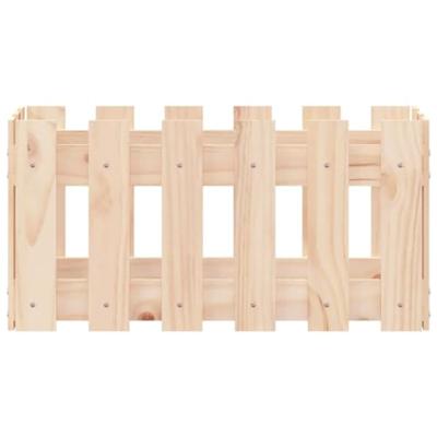 VidaXL Plantenbak met hekontwerp 60x30x30 cm massief grenenhout