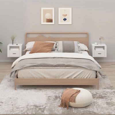 Nachtkastjes 2 st wandgemonteerd 50x36x40 cm wit