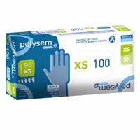 Polysem Nitril onderzoekshandschoenen blauw maat XS - thumbnail