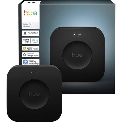 Philips Hue Bridge Pro, Smart Light Hub, draadloos, geavanceerde versleuteling, ondersteunt 150+ lampen en 50 accessoires, werkt met Apple Home, Amazon Alexa, Google Assistant, Samsung SmartThings
