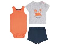 lupilu Baby zomerkleding (Grijs/oranje/donkerblauw, 62/68) - thumbnail