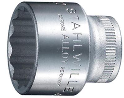 Stahlwille Dopsleutelbit | 3/8 inch 12-kant | sleutelwijdte 22 mm | lengte 35 mm | 1 stuk - 02010022 02010022