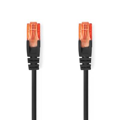 Nedis CAT6 Netwerkkabel | RJ45 Male | RJ45 Male | U/UTP | 0.50 m | Rond | PVC | Zwart | Label - CCGL85200BK05
