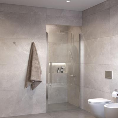 Sanivo Suno Nisdeur draaideur 70 cm Chroom Helder Glas 8 mm Nano Sanivo Suno Nisdeur draaideur 70 cm Chroom Helder Glas 8 mm Nano