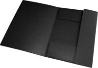 Elastomap oxford top file a4 3 kleppen 390gr zwart - thumbnail