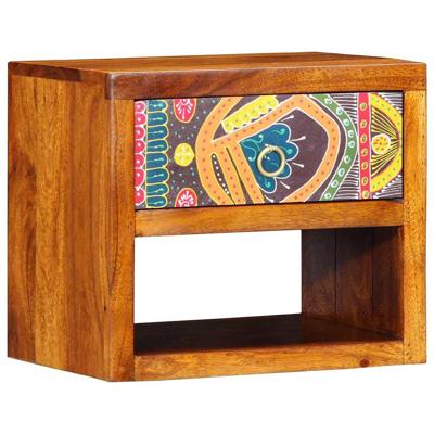 Nachtkastje met lade Bruin 40 x 35 x 35 cm Massief acaciahout