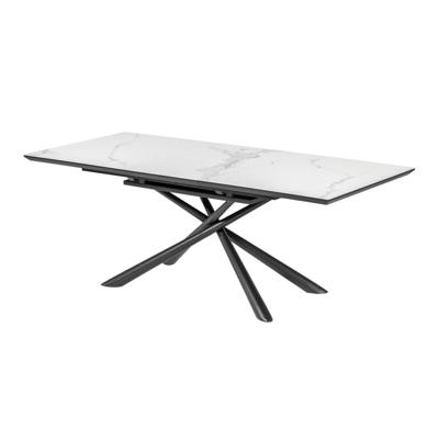 Kave Home Uitschuifbare Eettafel 'Theone' Keramiek met marmerlook, 160-210 x 90cm
