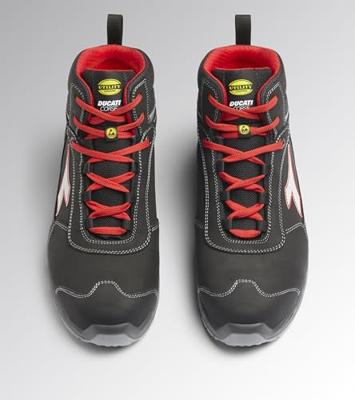 Diadora Werkschoen Shark Engine Mid 181227 S3S | Zwart/Rood | Maat 40 - 8053607618583