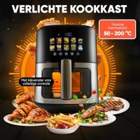 ProfiCook PC-FR 1286 H friteuse Enkel 6,5 l Vrijstaand 1700 W Heteluchtfriteuse Zwart, Roestvrijstaal - thumbnail