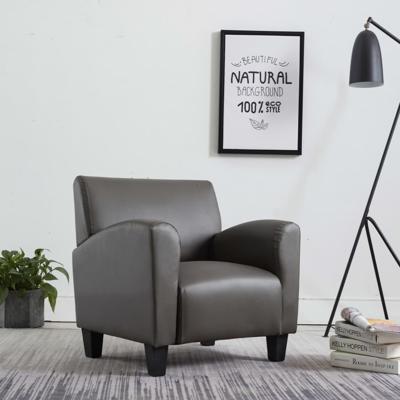Fauteuil kunstleer grijs