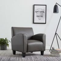 Fauteuil kunstleer grijs - thumbnail