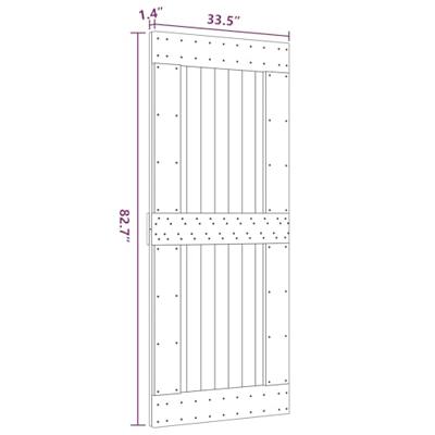 VidaXL Deur narvik 85x210 cm massief grenenhout