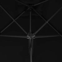 Parasol met stalen paal 300x230 cm zwart - thumbnail