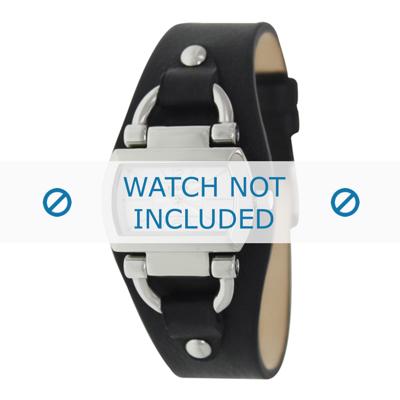 Horlogeband Fossil BQ1115 Leder Zwart 10mm Horlogeband Fossil BQ1115 Leder Zwart 10mm