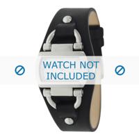Horlogeband Fossil BQ1115 Leder Zwart 10mm - thumbnail
