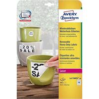 Avery afneembare weerbestendige etiketten Ft 45,7 x 21,2 mm (b x h), wit, doos van 960 etiketten - thumbnail