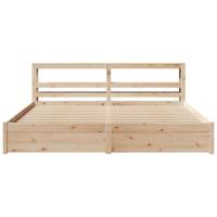 Bedframe met hoofdbord massief grenenhout 180x200 cm - thumbnail