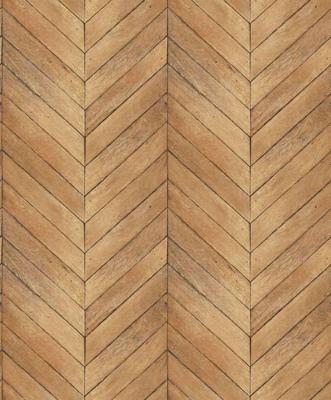 Galerie Natural FX 2 Behang met houten visgraat planken - G67998